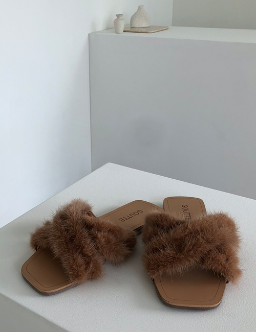 real mink slipper